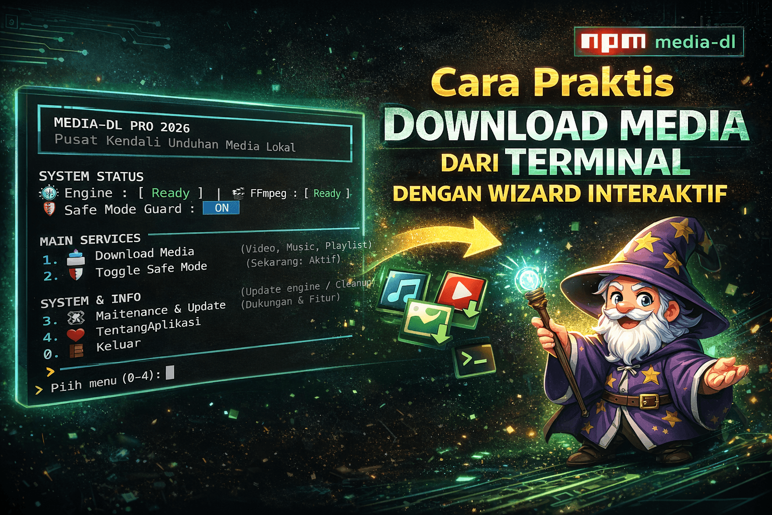 Media-DL: Cara Praktis Download Media dari Terminal dengan Wizard Interaktif (Buatan Lokal)