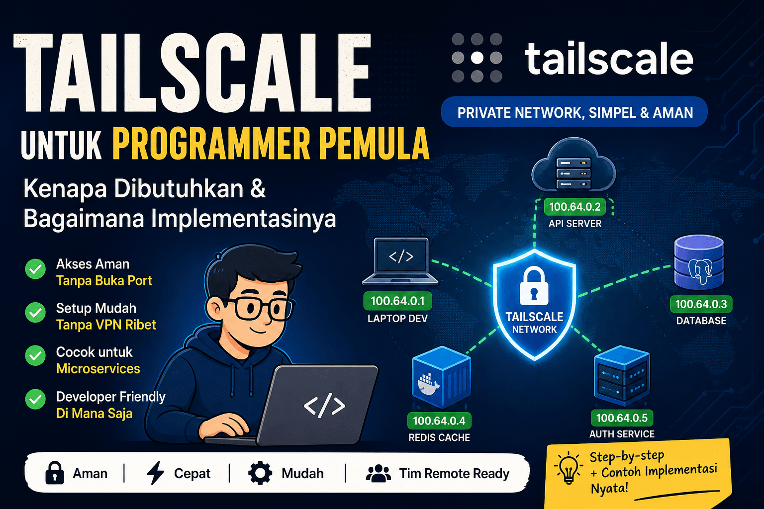 Tailscale untuk Programmer Pemula: Kenapa Dibutuhkan dan Bagaimana Implementasinya