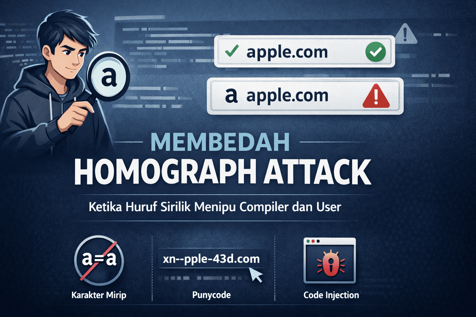 Membedah Homograph Attack: Ketika Huruf Sirilik Menipu Compiler dan User
