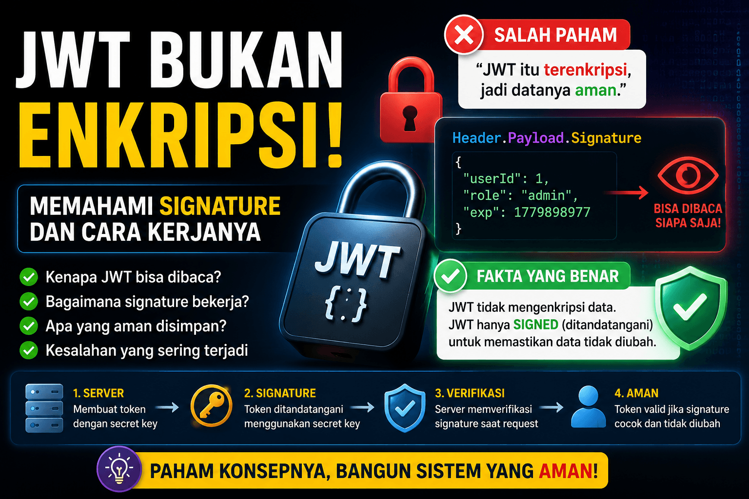 JWT Bukan Enkripsi: Kesalahpahaman yang Masih Sering Terjadi di Dunia Developer