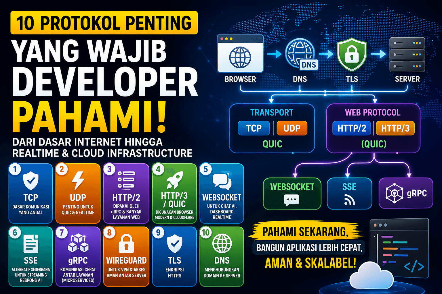 Memahami Protokol Penting untuk Developer Web Modern dan Cloud Infrastructure